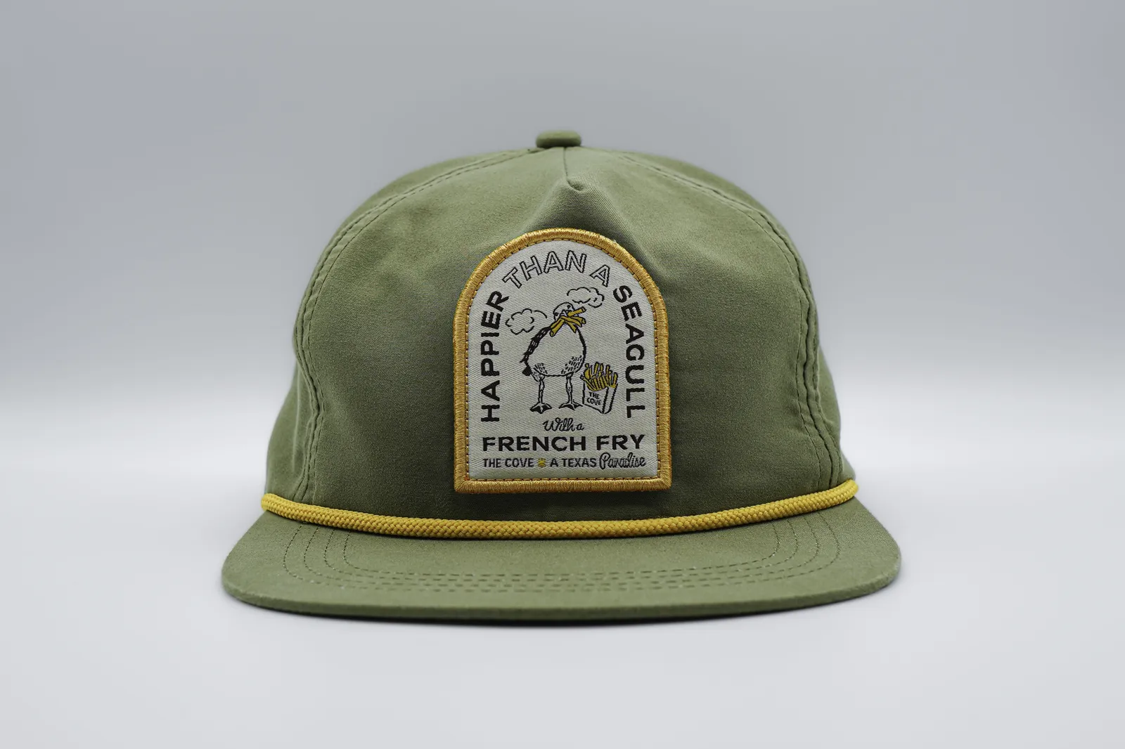 5 panel hats with rope the cove anthem branding 1