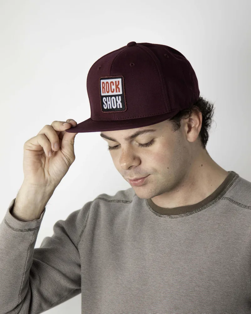 6 panel hats high profile rock shox anthem branding 1