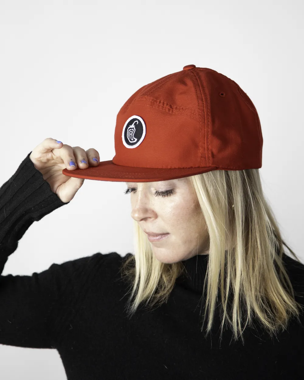 7 panel hats clip closure chipotle anthem branding lifestyle 1