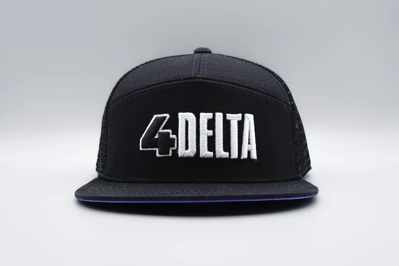 7 panel hats mesh 4delta anthem branding 1