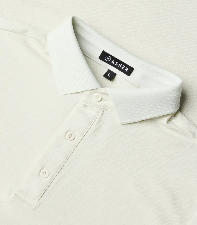 Asher golf herringbone polo by anthem branding