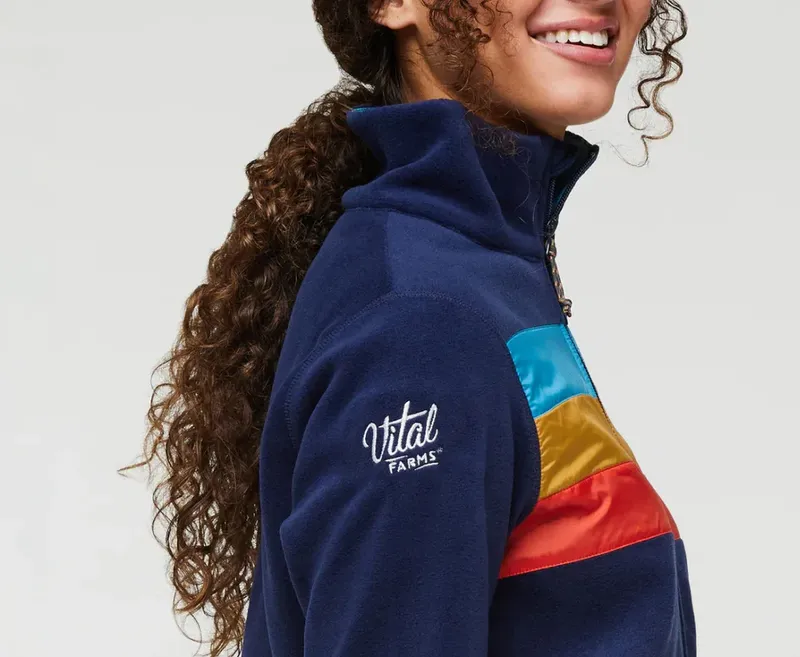 Cotopaxi vital farms branded fleece by anthem branding