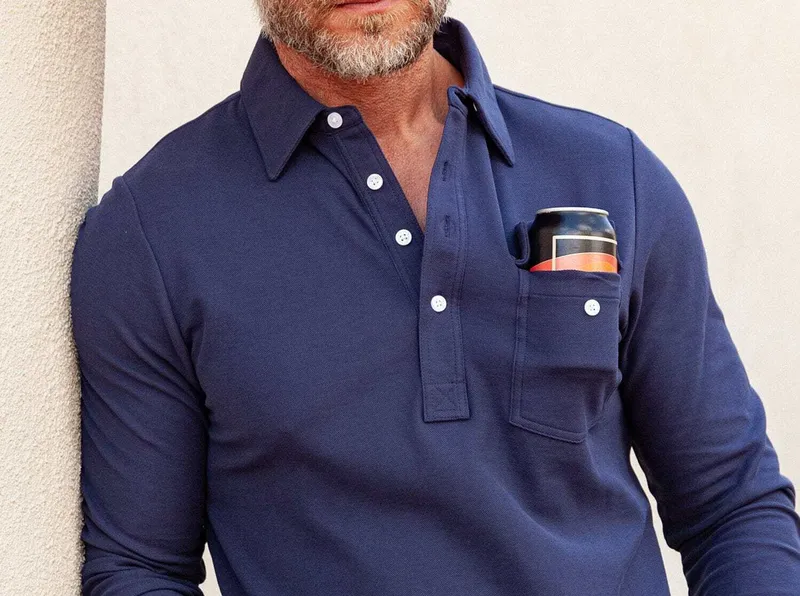 Criquet long sleeve players shirt peacoat by anthem branding 2