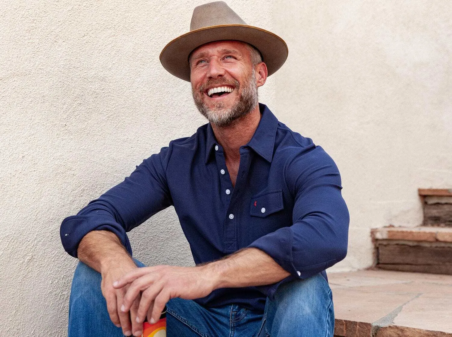 Criquet long sleeve players shirt peacoat by anthem branding