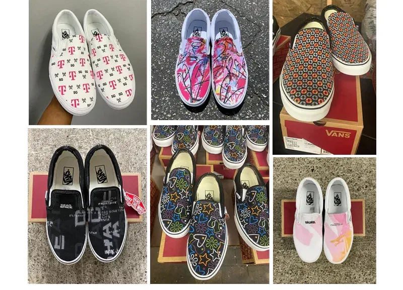 Custom slip on vans by anthem branding