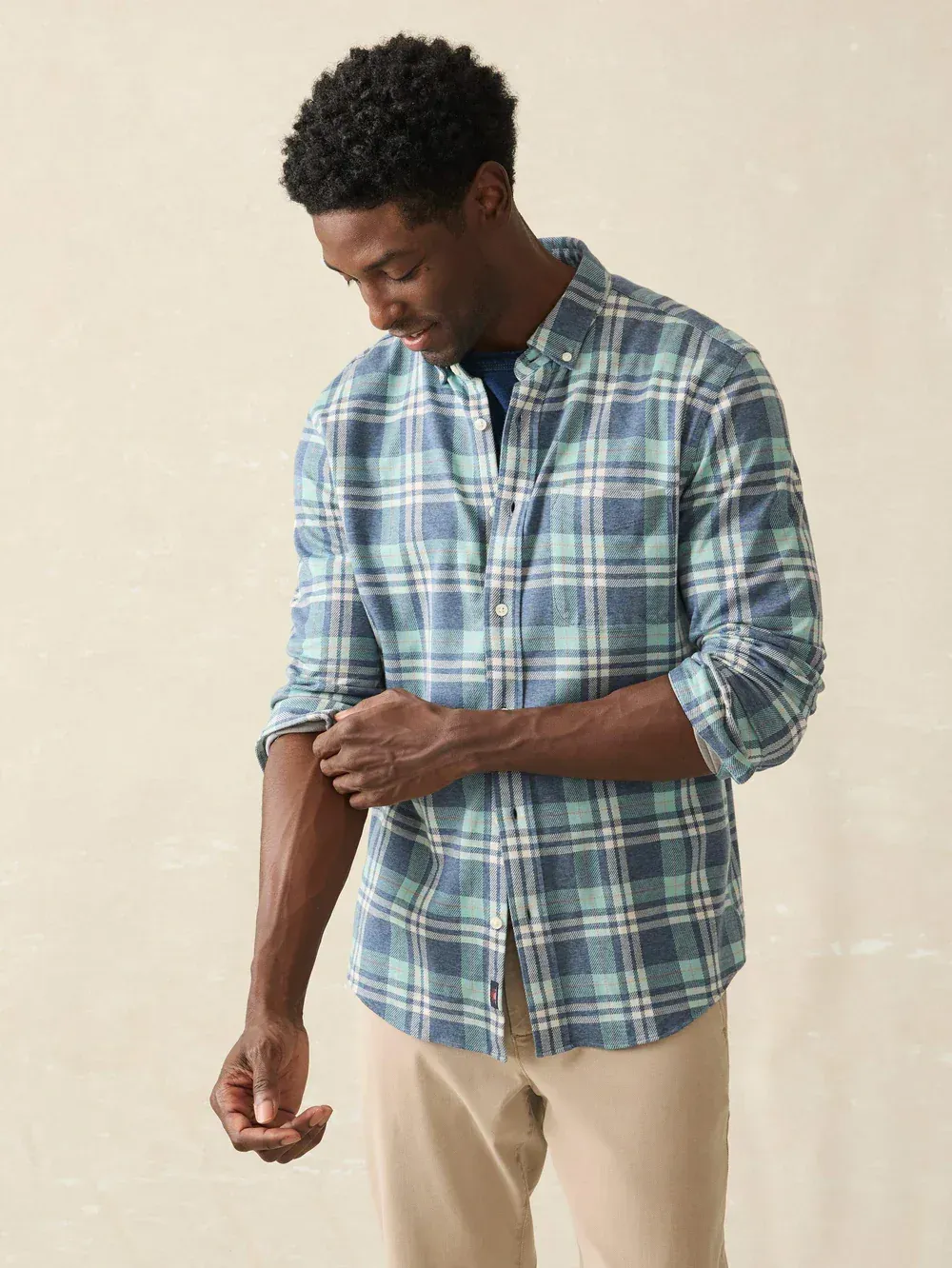 Faherty Coastline Knit Holbrook Island Plaid Check Corporate Sales By Anthem branding