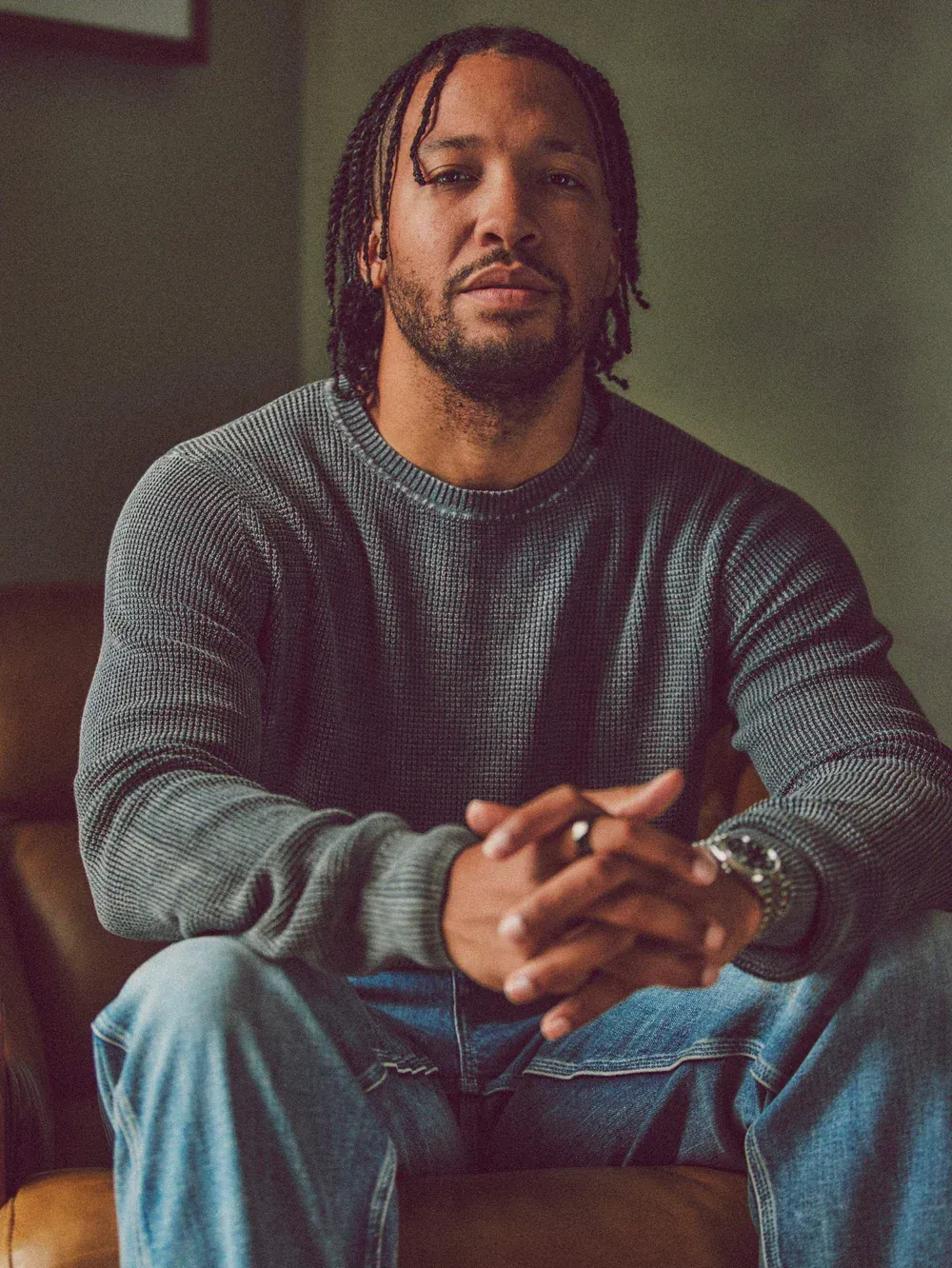 Faherty Sunwashed Crewneck Sweater Faded Black sales by anthem branding