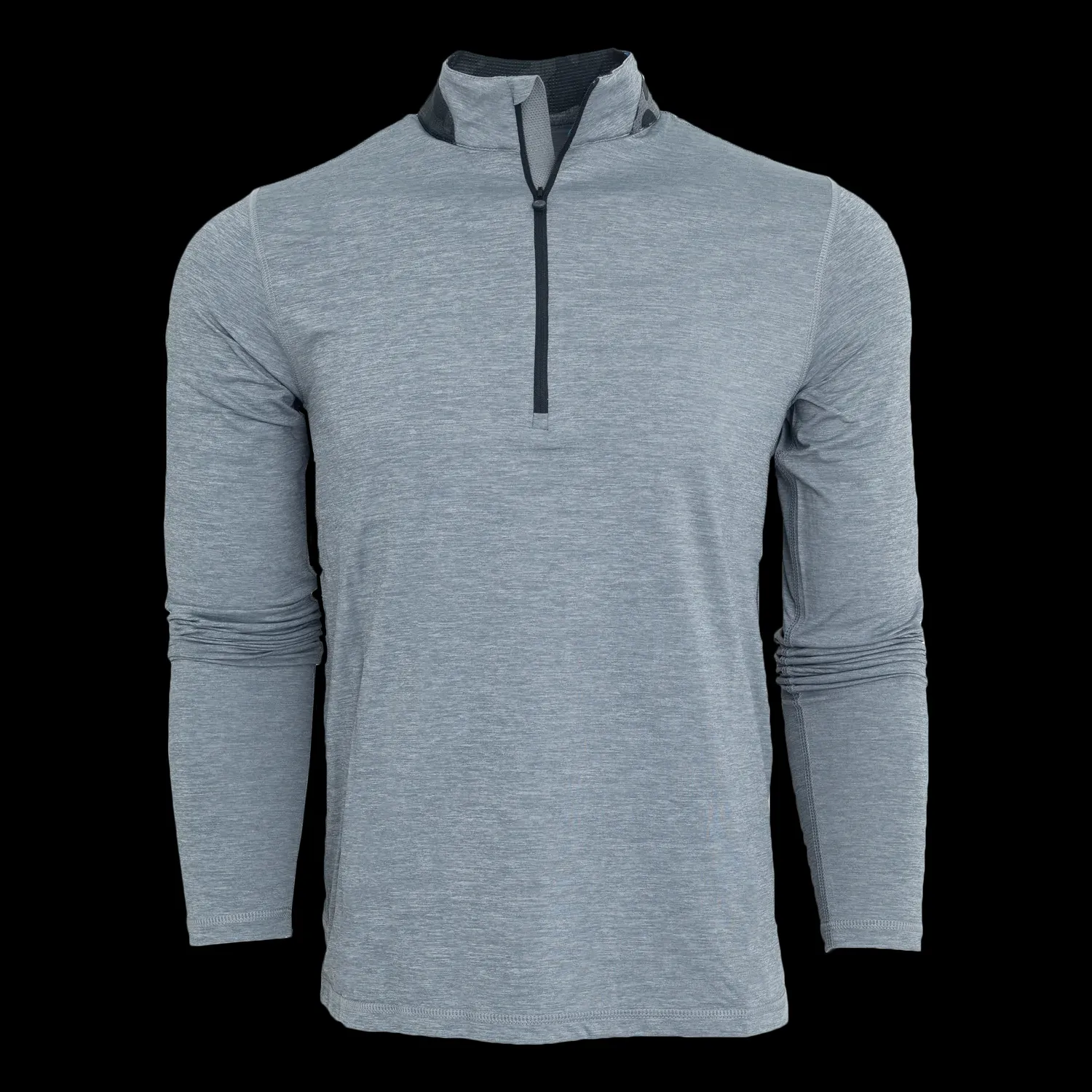 Greyson Clothiers Guide Sport Quarter Zip Light Grey Front corporate sales by anthem branding peg