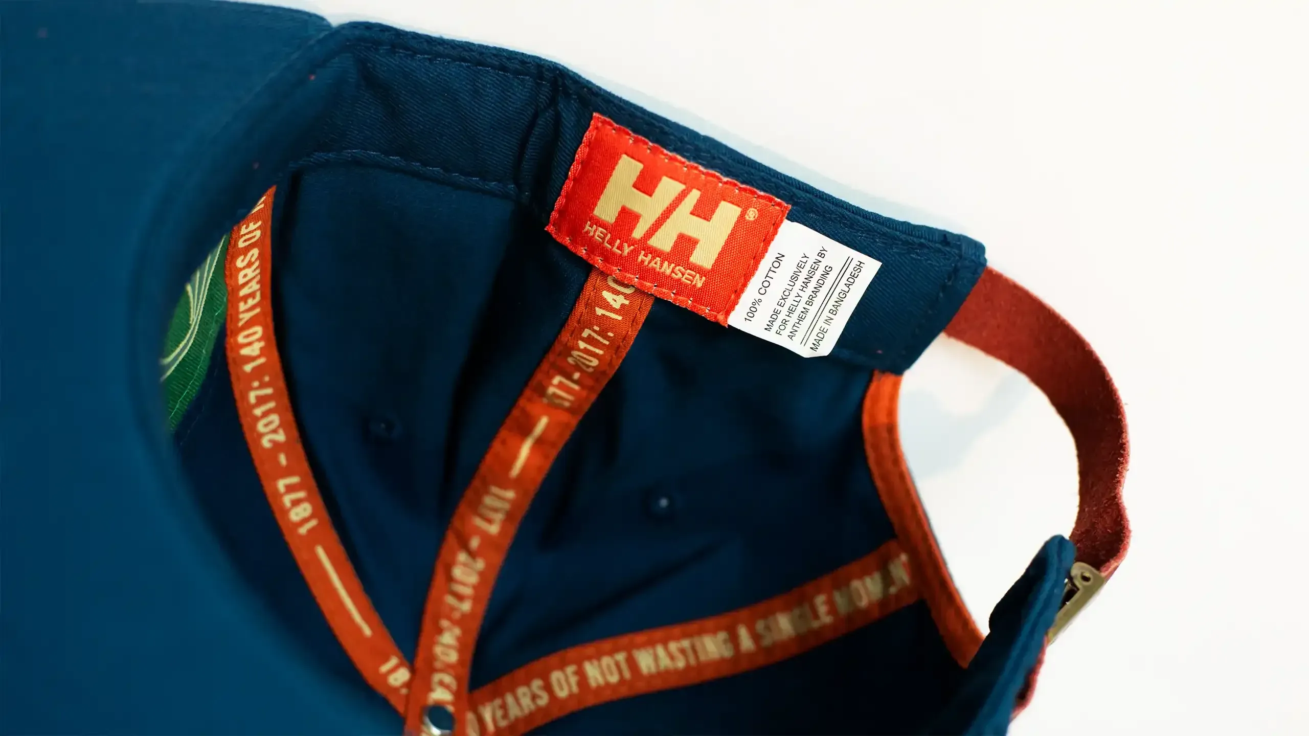 Helly Hansen Oljekaer Custom Hat Interior Details by Anthem Branding