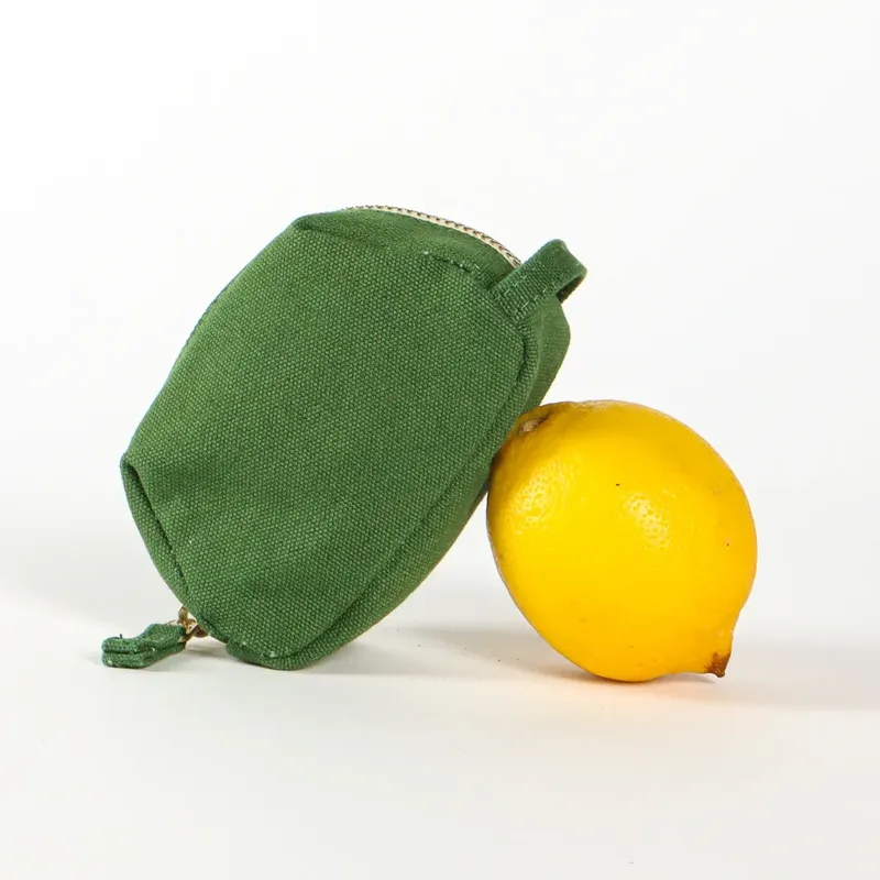 Immodest cotton clamshell pouch pine by anthem branding 1