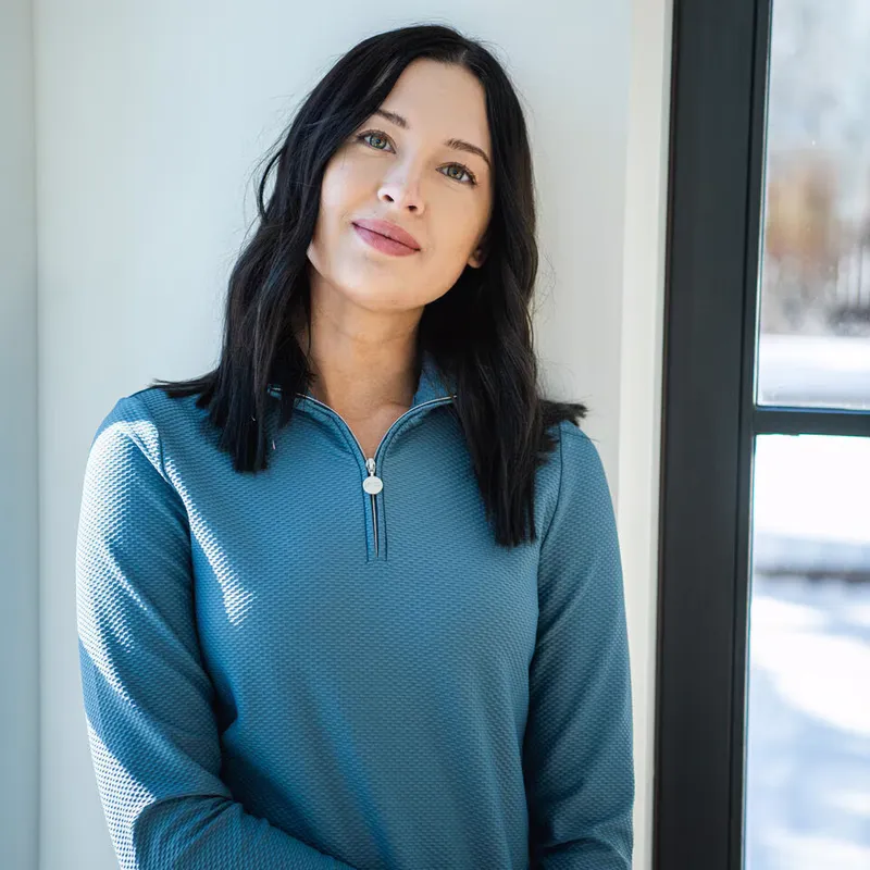 KJUS womens seoul midlayer half zip by anthem branding