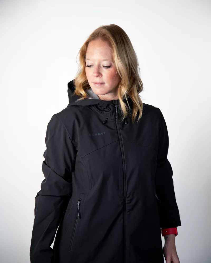 Mammut corporate SO hooded jacket womens black anthem branding 2