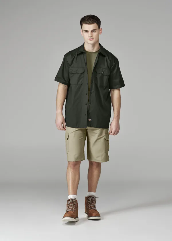 Mens Short Sleeve Traditional Work Shirt by anthem branding