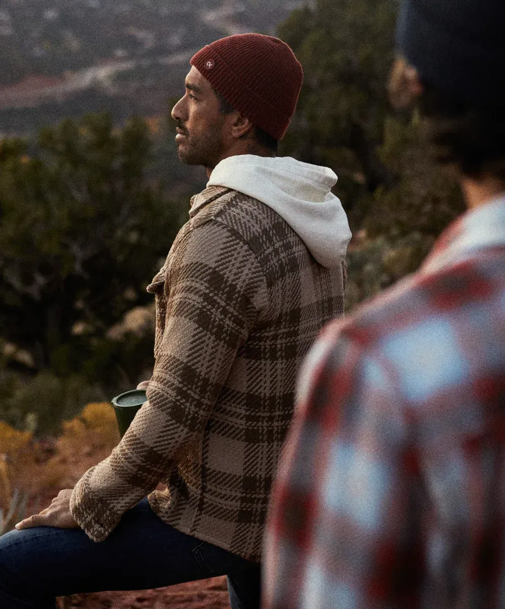 Outerknown dot short beanie by anthem branding