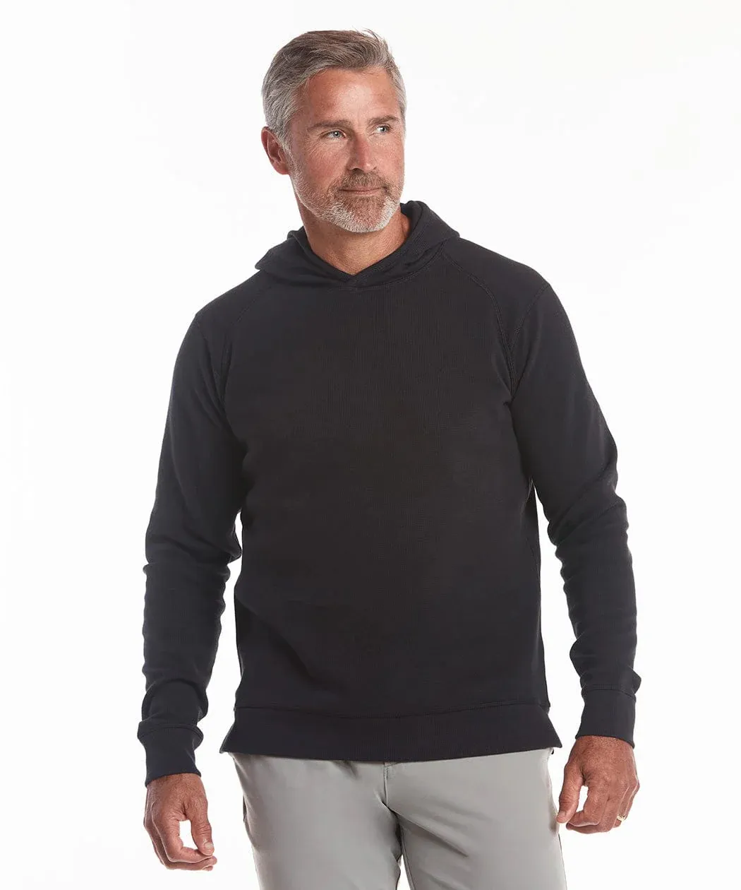 Public rec Waffle Knit Hoodie Black corporate sales by anthem branding1