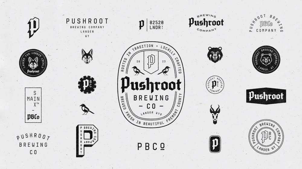 Pushroot logos options by anthem branding