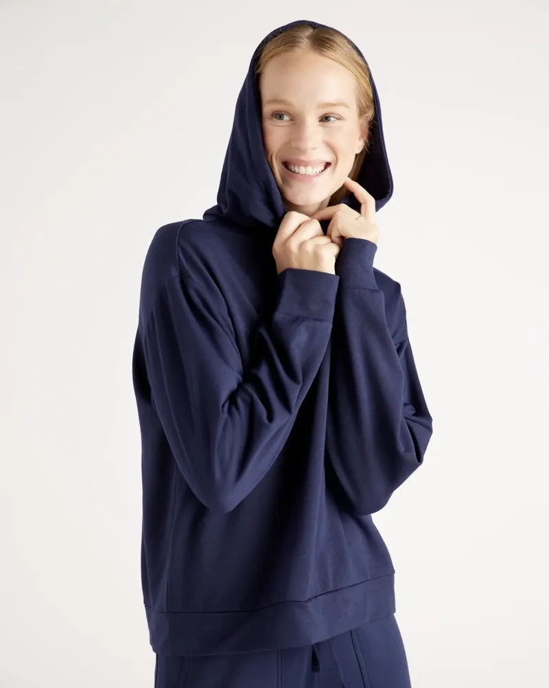 Quince fleece pullover hoodie by anthem branding