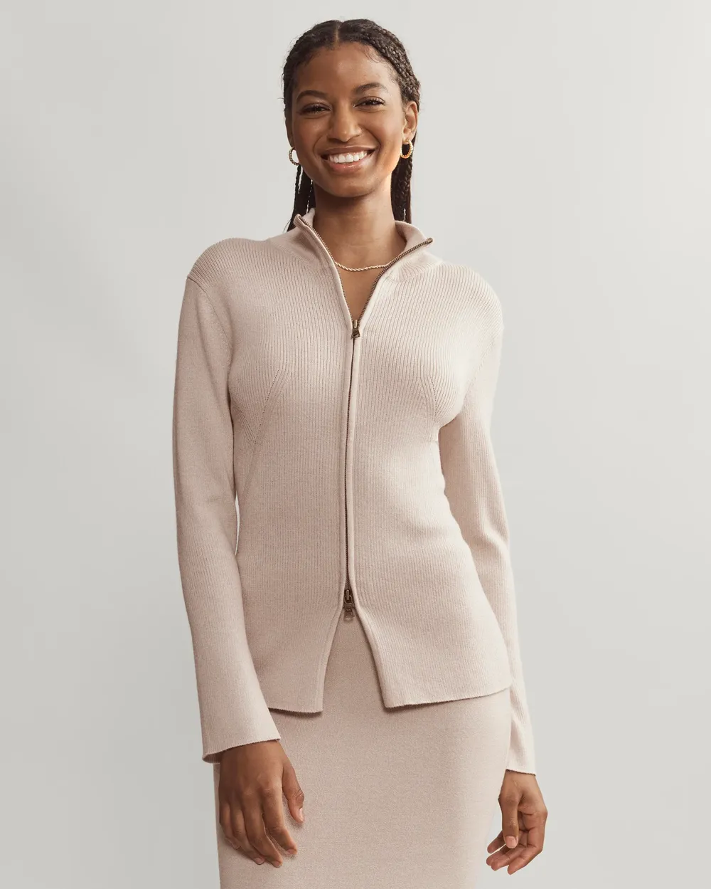 Rhone womens Porto Merino Blend Full Zip Sweater by anthem branding