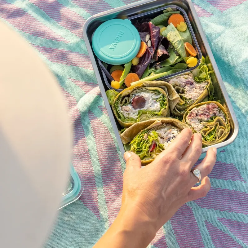 Rigwa travel lunch box 9x6 seafoam by anthem branding