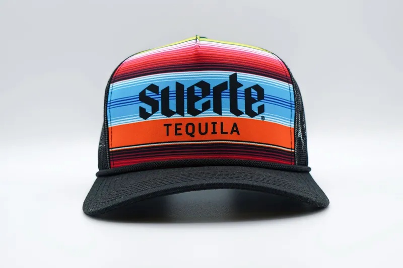 Trucker hats mesh suerte tequila anthem branding 1