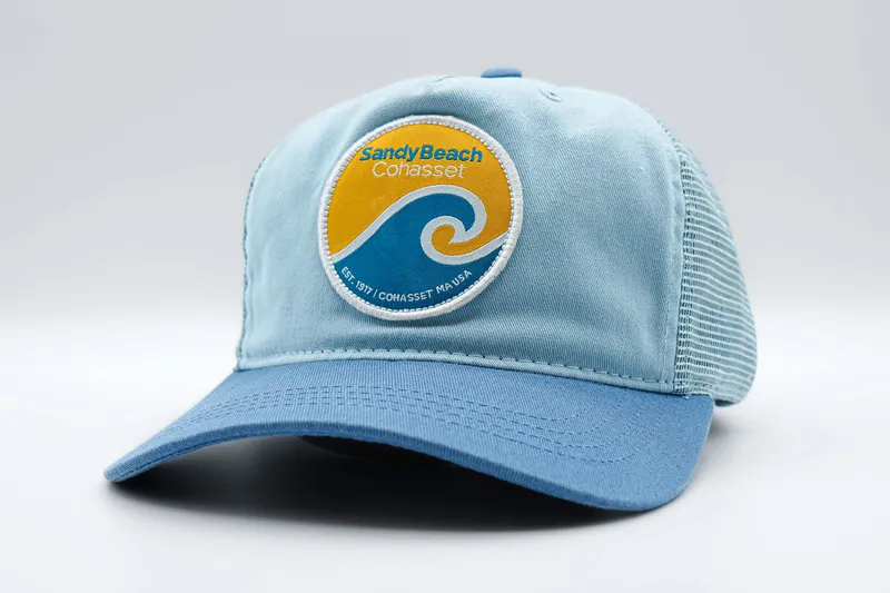 Trucker hats surf sandy beach cohasset anthem branding 2